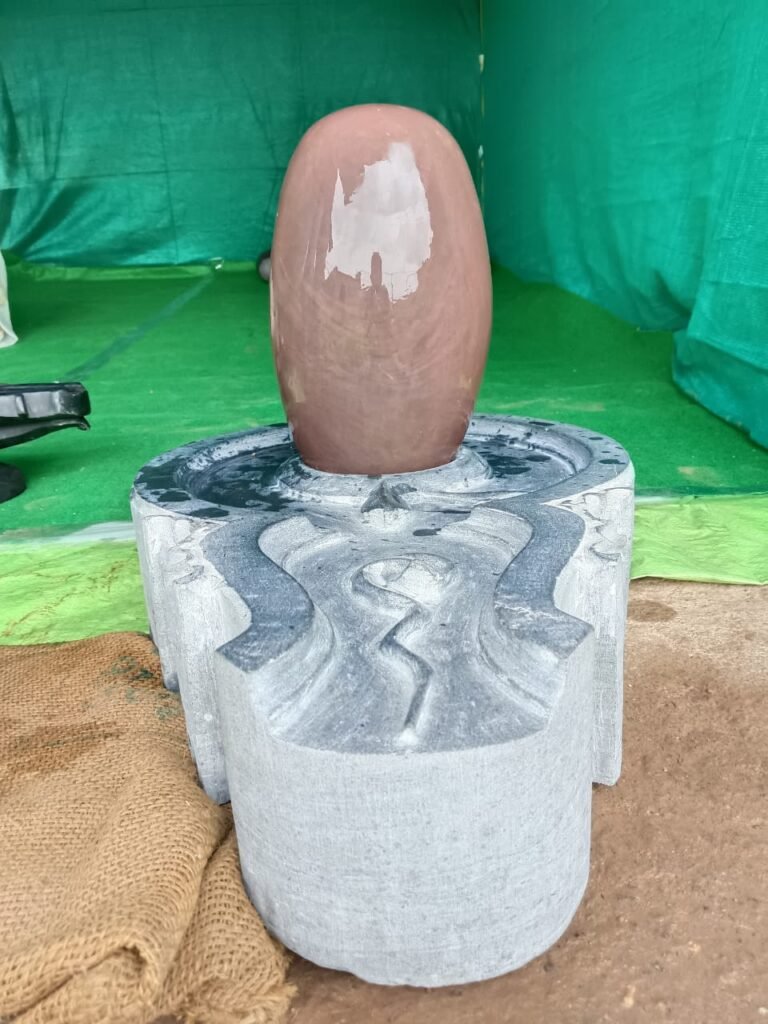 grey color shivling for temple